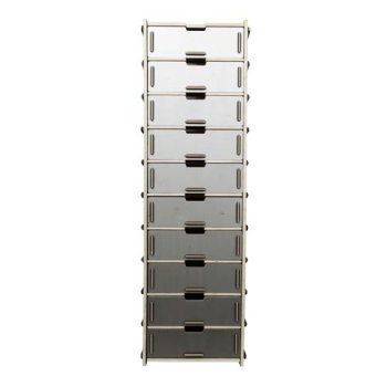 Schubladen für 10er Tower | Ablagemodul grau